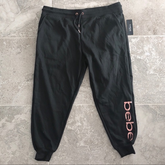 Bebe Sport Jogger Pants with Pockets in Black, Size 3X New w/Tag Retail $84 - Picture 1 of 9